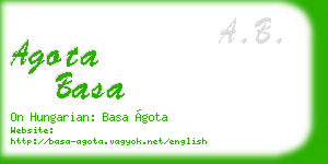 agota basa business card